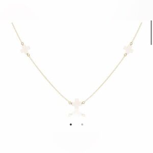 Enewton Gold and White Cross Necklace
